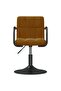 Swivel Dining Chairs 6 pcs Brown Velvet - 2