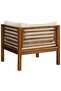 2 Piece Sofa Set with Cream White Cushions Solid Acacia Wood - 5