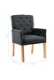 Dining Chairs with Armrests 2 pcs Grey Fabric - 3
