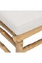 2 Piece Garden Lounge Set with Light Grey Cushions Bamboo - 7