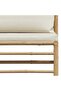 Garden Middle Sofa with Cream White Cushions Bamboo - 7