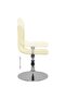 Swivel Dining Chairs 4 pcs Cream Fabric - 5