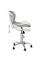 Swivel Dining Chairs 6 pcs White Faux Leather - 5