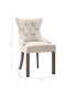 Dining Chairs 2 pcs Beige Fabric - 3