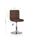 Swivel Dining Chairs 4 pcs Brown Fabric - 3