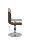 Swivel Dining Chairs 6 pcs Brown Fabric - 4