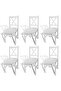 Dining Chairs 6 pcs White Pinewood