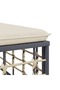 Garden Footstool with Beige Cushion Poly Rattan - 4