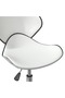 Swivel Dining Chairs 4 pcs White Faux Leather - 6