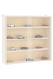 Wooden Collector's Display Case with Doors 40x8.5x37cm