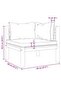 2 Piece Sofa Set with Cream White Cushions Solid Acacia Wood - 3