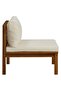 2 Piece Sofa Set with Cream White Cushions Solid Acacia Wood - 8