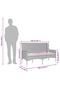 3-Seater Garden Bench with Cushions Black Poly Rattan - 8