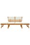 Garden Bench with Cushions 2-in-1 190 cm Solid Acacia Wood - 2
