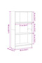 Bookcase White 60x24x109 cm Engineered Wood - 3