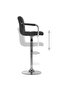 Bar Stools 2 pcs Dark Grey Fabric - 6
