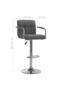 Bar Stools 2 pcs Light Grey Fabric - 3