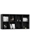 Book Cabinet/Sideboard Black 66x30x130 cm Engineered Wood - 6