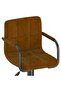 Bar Stools 2 pcs Brown Velvet - 6