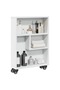 Narrow Storage Trolley White 48x13x68 cm Engineered Wood