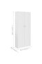 Book Cabinet White 82.5x30.5x185.5 cm Engineered Wood - 3