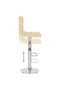 Bar Stool Cream Faux Leather - 5