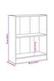 Bookshelf White 60x24x76 cm Engineered Wood - 3