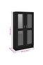 Vitrine Cabinet Black 82.5x30.5x150 cm Engineered Wood - 7