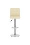 Bar Stools 2 pcs Cream Fabric - 2