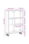Narrow Storage Trolley White 48x13x68 cm Engineered Wood - 3