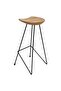 Bar Stools 2 pcs Solid Teak Wood - 6