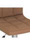 Bar Stools 2 pcs Brown Fabric - 7