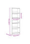 Bookcase White 60x24x176 cm Engineered Wood - 8