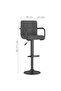 Bar Stools 2 pcs Dark Grey Velvet - 3