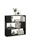 Book Cabinet Room Divider | Black | Engineered wood | 100x24x94 cm - 2