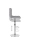 Bar Stools 2 pcs Light Grey Fabric - 6