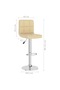 Bar Stool Cream Faux Leather - 3