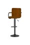 Bar Stools 2 pcs Brown Velvet - 5
