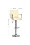 Bar Stool Cream Faux Leather - 8