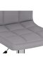 Bar Stools 2 pcs Light Grey Fabric - 7