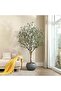 180cm Artificial Olive Tree in Pot with Realistic Fruit & Branches, Indoor/Outdoor Home Gift - 6