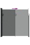 Retractable Side Awning Black 220x600 cm - 4