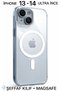 iPhone 13 - 14 Compatible Transparent Case Magsafe Ultra Thin Camera Protruding Protective Cover Tm-12