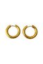 Women's Gold Stainless Steel Thick Tube Hoop Earrings 12 mm - 4