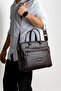 Genuine Leather Briefcase-Laptop Bag with Shoulder Strap - 5