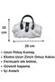Women's Chain Mini Plush Handbag Lined with Secure Closure Stylish Design - 7