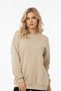 Unprinted Basic Oversized Crew Neck Fleece-Lined Unisex Comfortable Fit Sweatshirt - 3