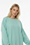 Unprinted Basic Oversized Crew Neck Fleece-Lined Unisex Comfortable Fit Sweatshirt