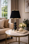 Luna Gold Detailed Black Metal Lampshade - 3