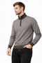 Men's Half Zipper Mock Neck Half Fisherman Long Sleeve Knitwear Sweater 7808 - 2